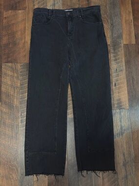 We The Free Jeans Womens Black Noir Risk Taker High Rise Frayed size 30